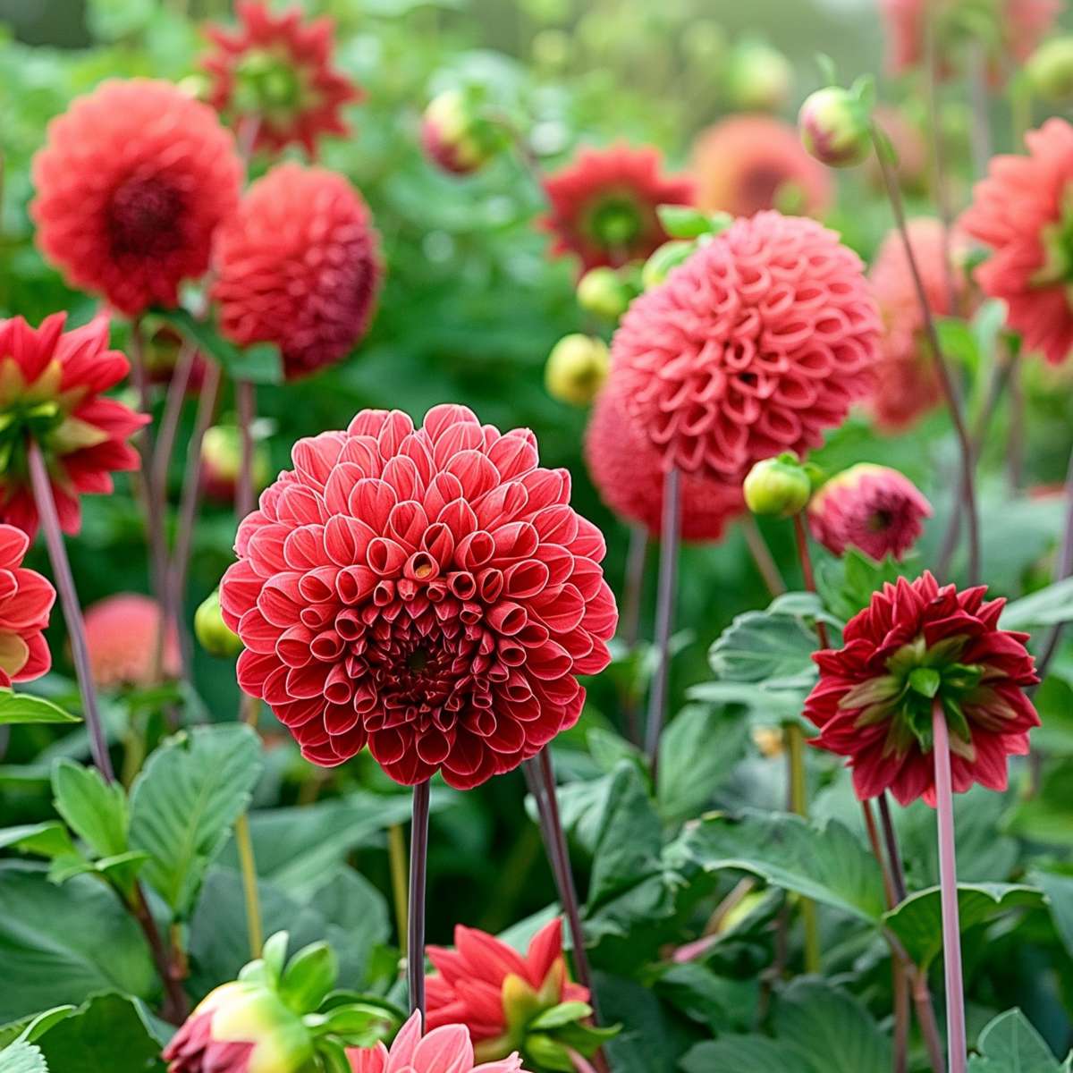 Dahlia tubers - 4 pcs. - Dahlia 'Bouqet Sunset' - Flower Bulbs