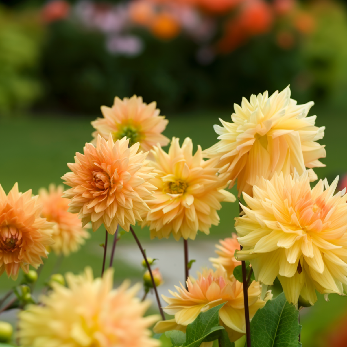 Dahlia tubers - 4 pcs. - Dahlia 'Bouqet Sunshine' - Flower Bulbs