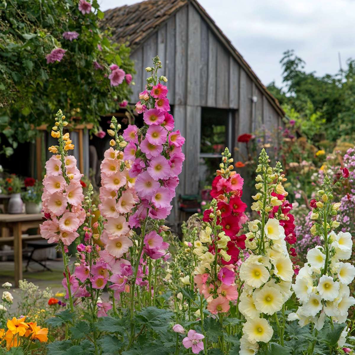Hollyhock - 3 pcs. - Alcea rosea - Height 25-40cm - ⌀9cm