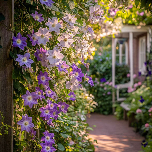 Leather flower - 3 pcs. - Clematis hybrid - Height 25-40cm - ⌀9cm