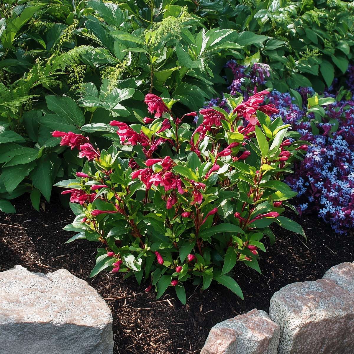Flowering Shrub - 4 pcs. - Weigela florida 'Red Prince' - Height 25-40cm - ⌀17cm