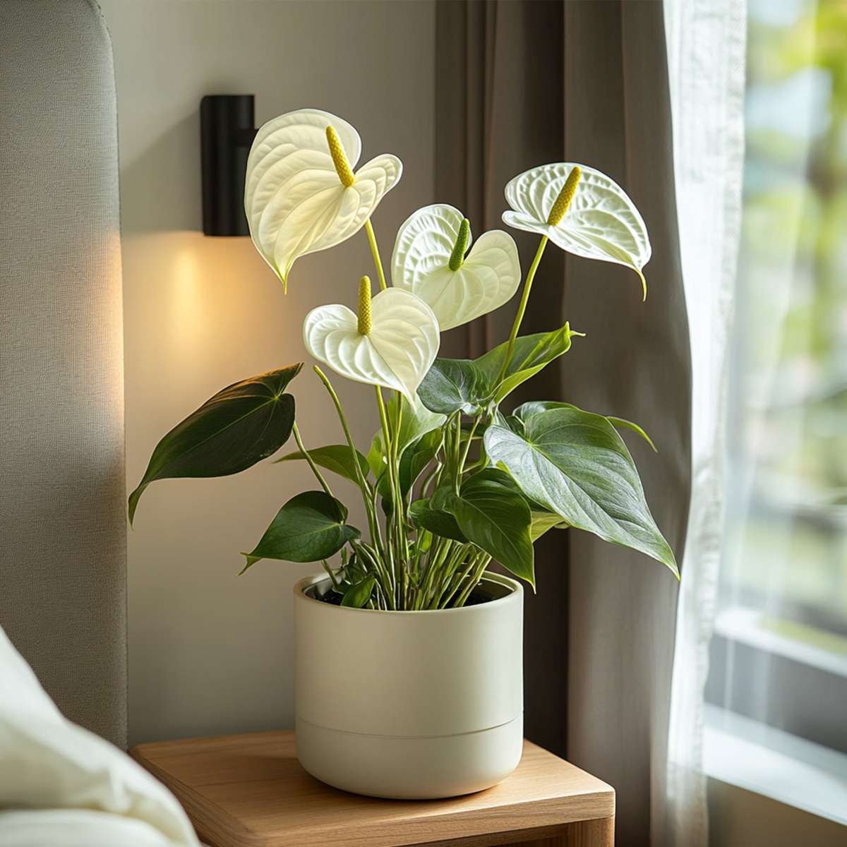 Laceleaf - Anthurium 'Alpine White' - Height 40-55cm - ø14cm