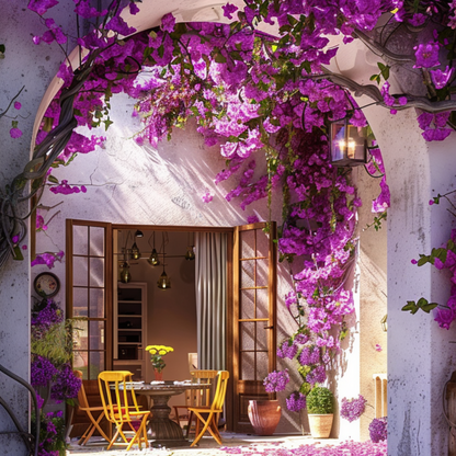 Paper Flower - 2 pcs. - Bougainvillea 'Alexandra' - Height 50-60cm - ⌀17cm