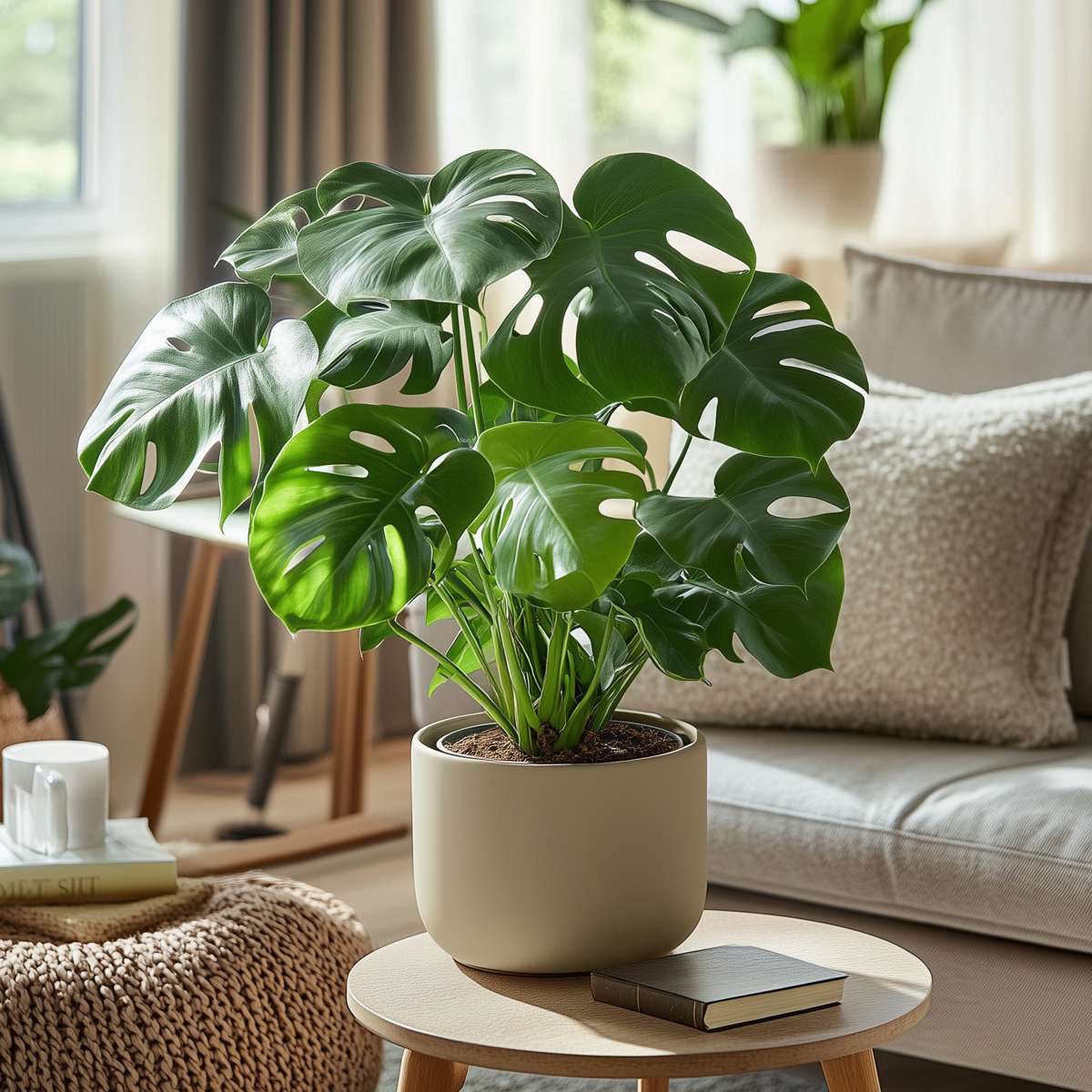 Swiss Cheese Plant - 2 pcs. - Monstera deliciosa - Height 50-60cm - ⌀17cm