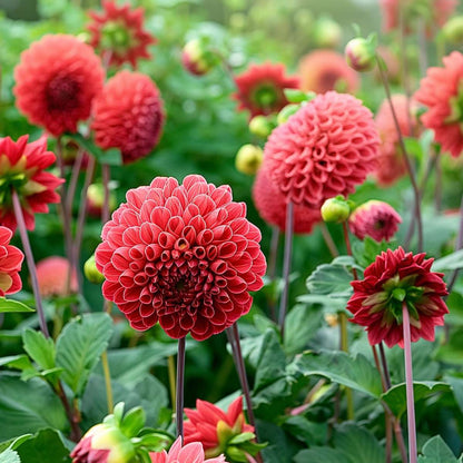 Dahlia tubers - 4 pcs. - Dahlia 'Bouqet Sunset' - Flower Bulbs