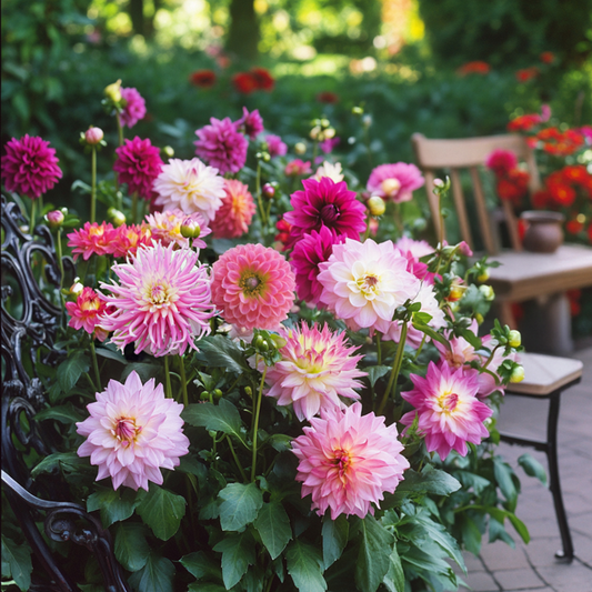 Dahlia tubers - 4 pcs. - Dahlia 'Pink Love' - Flower Bulbs