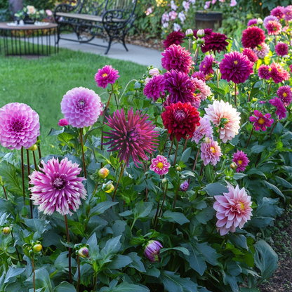 Dahlia tubers - 4 pcs. - Dahlia 'Purple Love' - Flower Bulbs