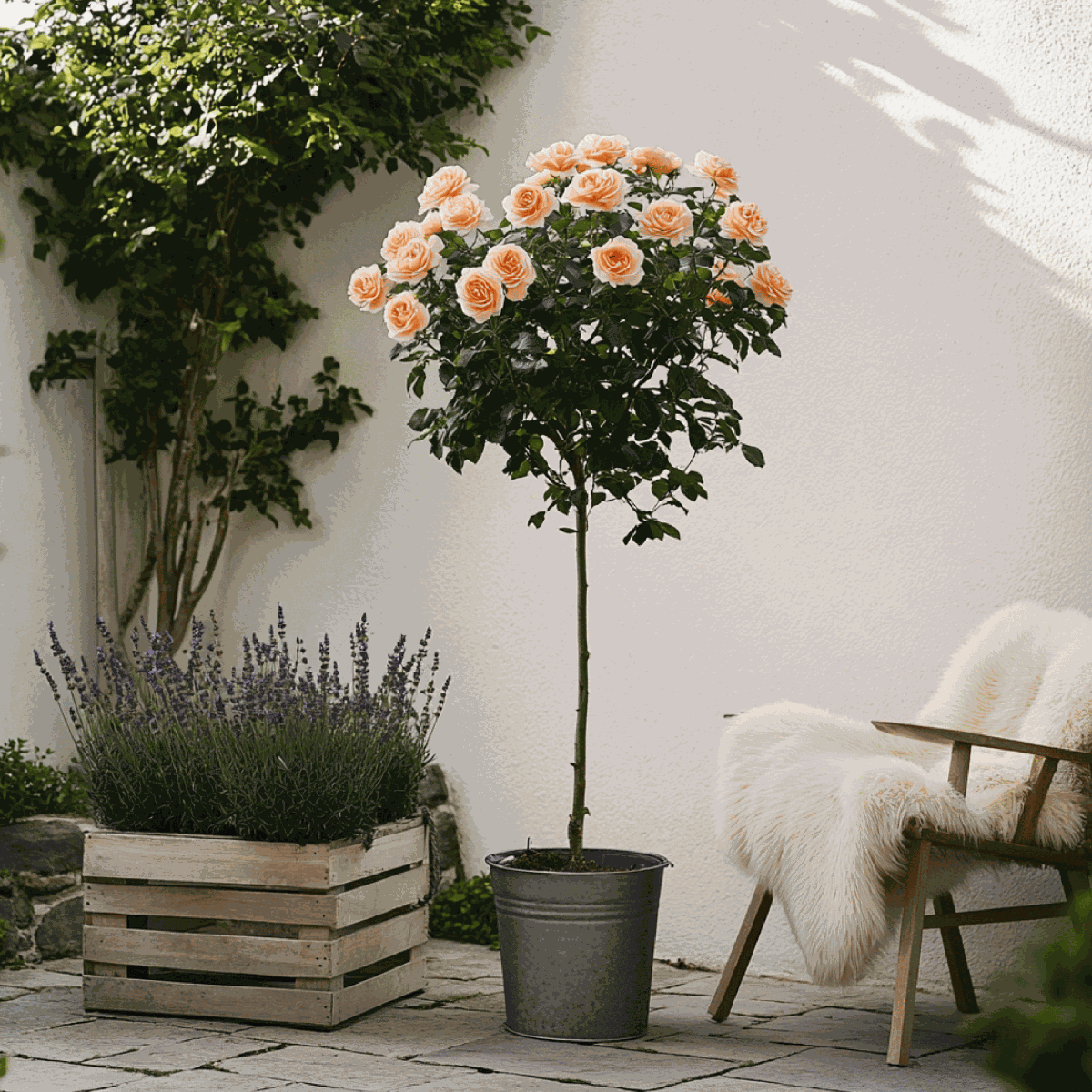 Palace Rose - 2 pcs. - Rosa palace 'Chaterine' - Height 80-100cm - ⌀19cm