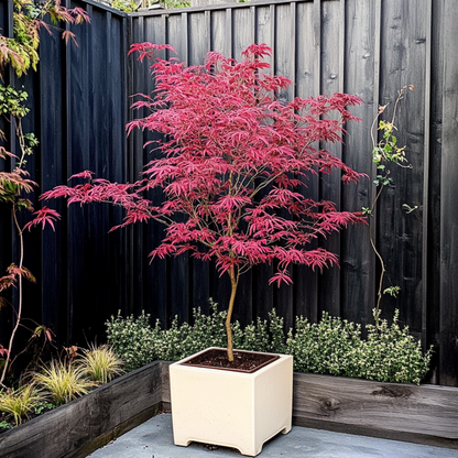 Japanese maple - 2 pcs. - Acer 'Garnet', Acer 'Emerald Lace' - H60-70cm - ⌀19cm