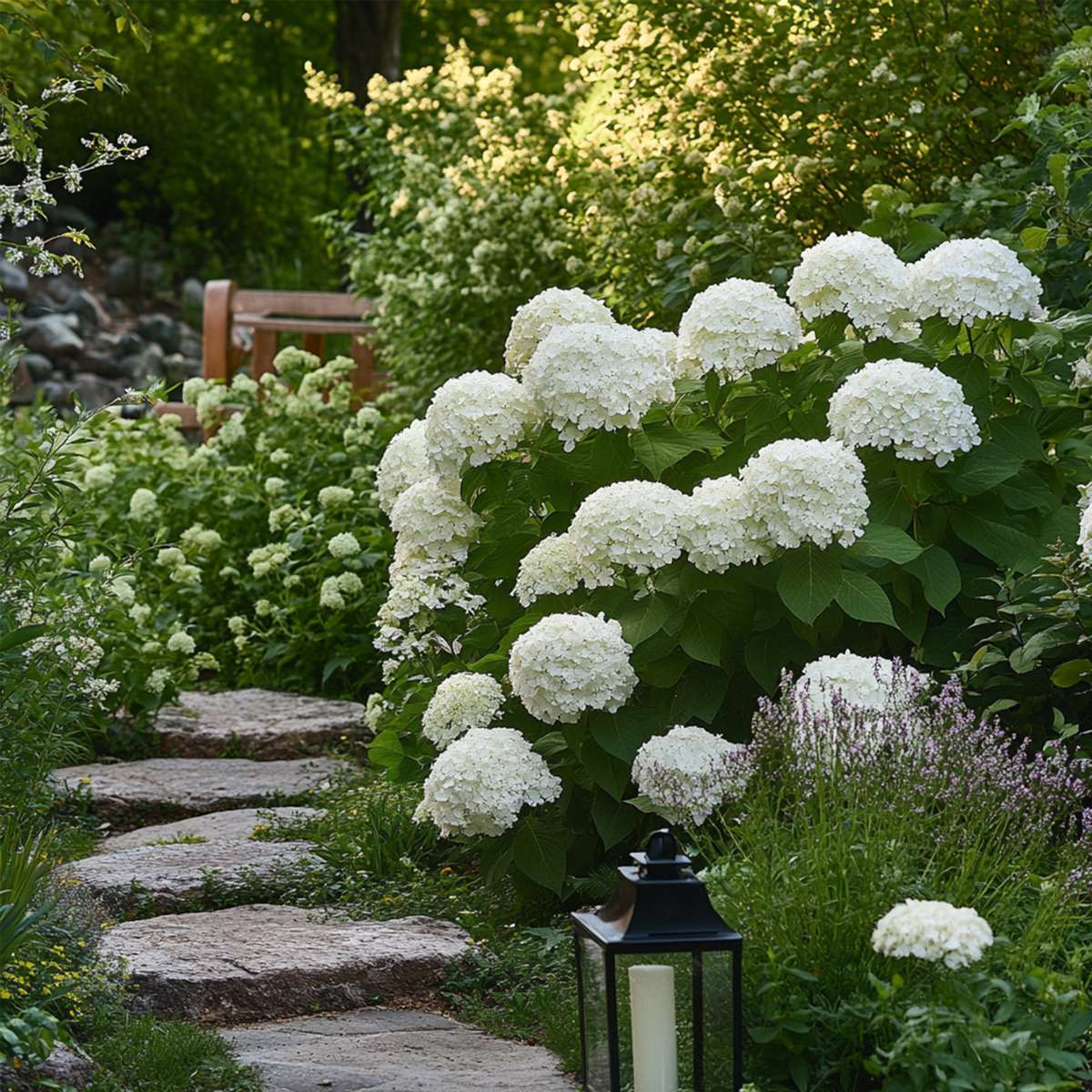 Hortensia - 2 pcs. - Hydrangea 'Strong Annabelle' - Height 30-40cm - ⌀19cm