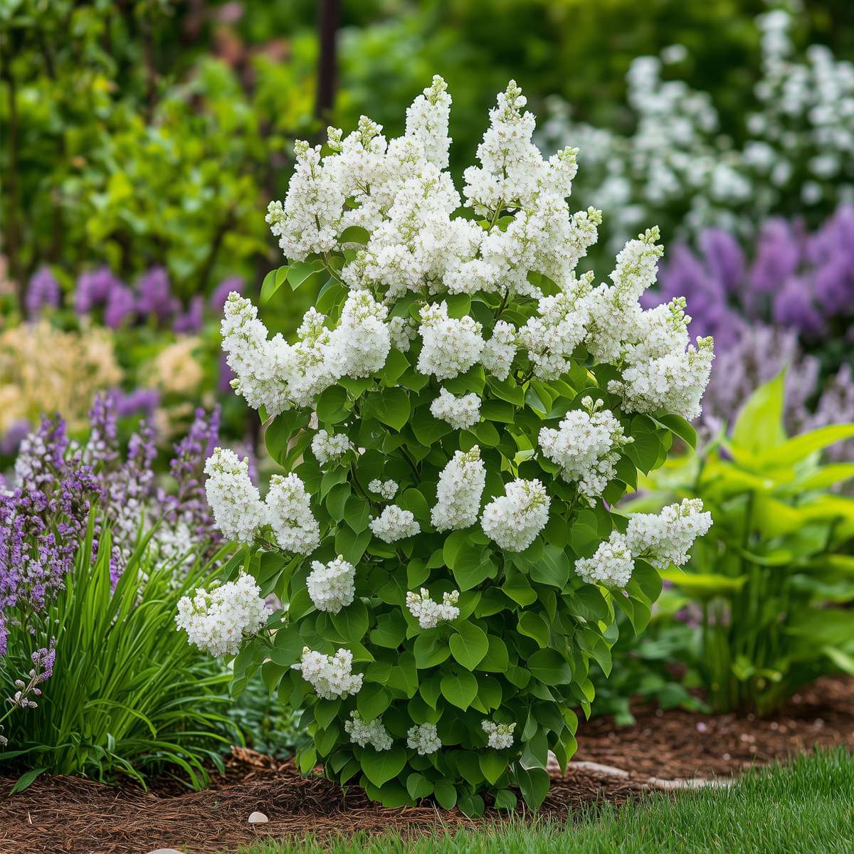 Lilac - 4 pcs. - Syringa vulgaris 'Mme Lemoine' - Height 25-40cm - ⌀17cm
