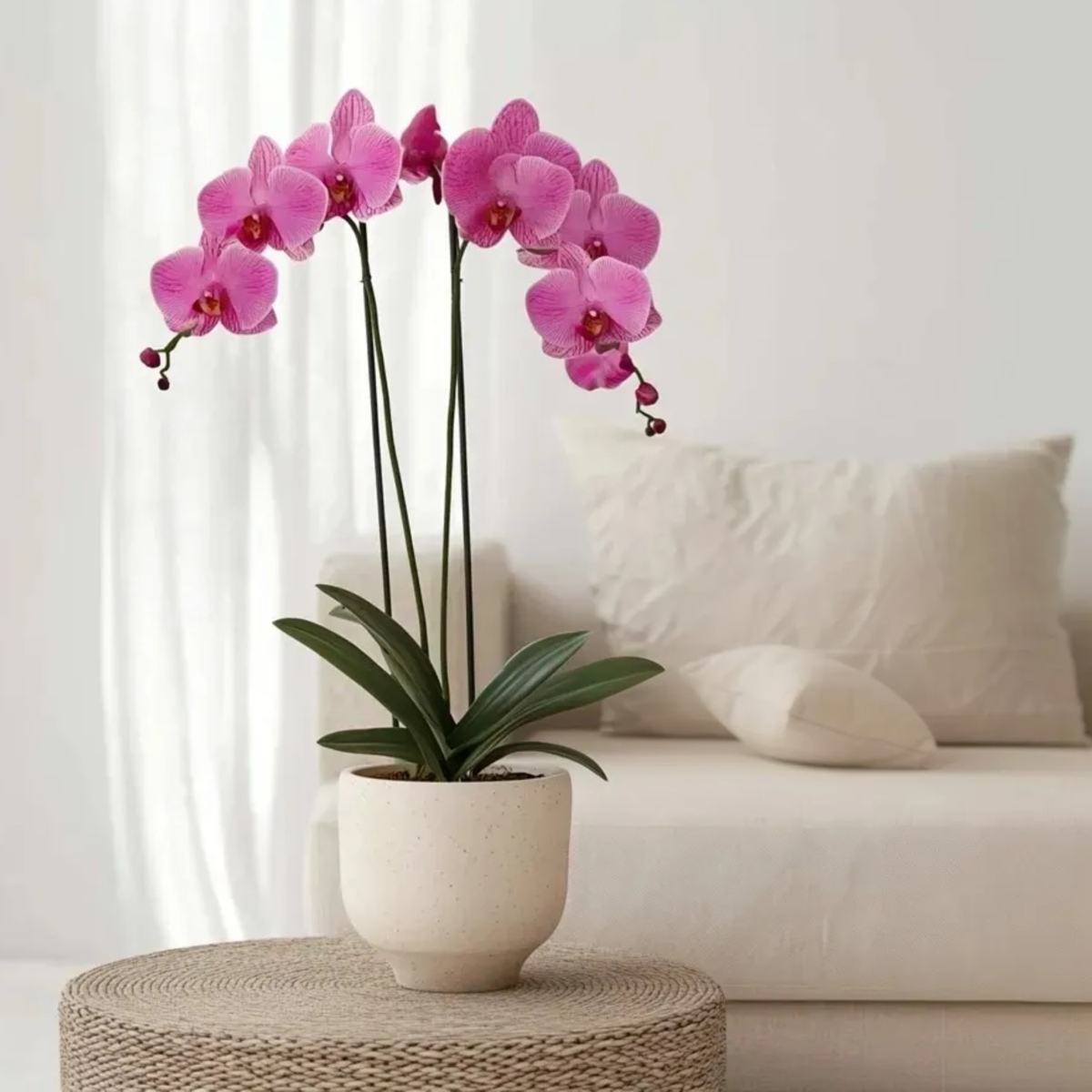 Moth orchid - Phalaenopsis - Height 50-60cm - ⌀12cm