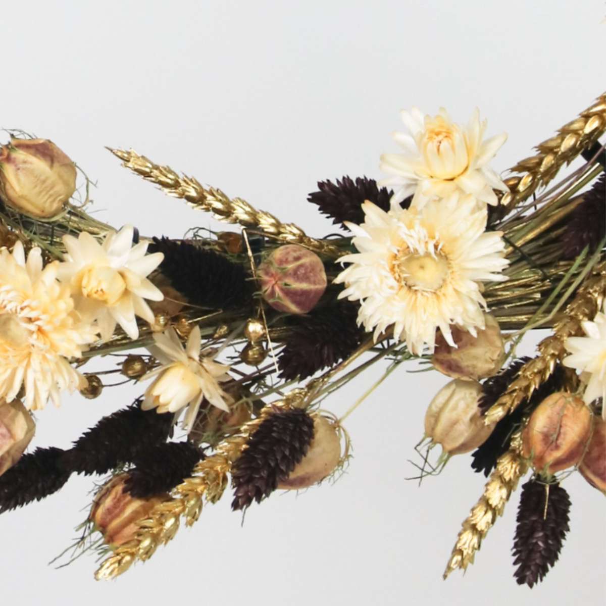 Dried flowers - Dryflower 'X-mas brown/gold' - Dryflowers