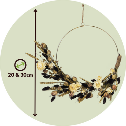 Dried flowers - Dryflower 'X-mas brown/gold' - Dryflowers