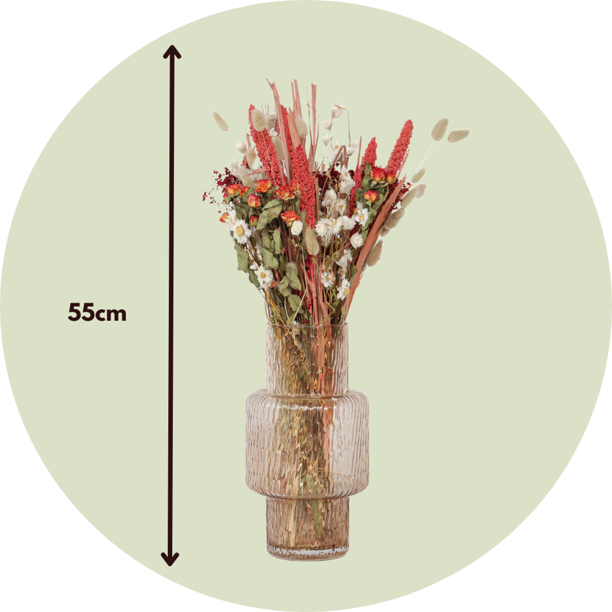 Dried flowers - Bouquet 'Trendy Lady in Red' - Dryflowers